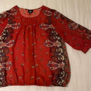 Sheer paisley blouse